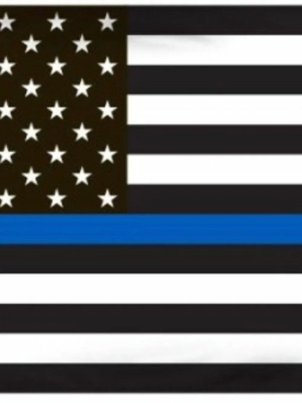 Thin Blue Line Police American Black White And Blue 3 by 5 Foot Flag w/ Grommets
